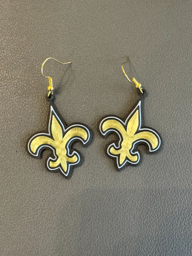 Saints Fleur De Lis Earrings