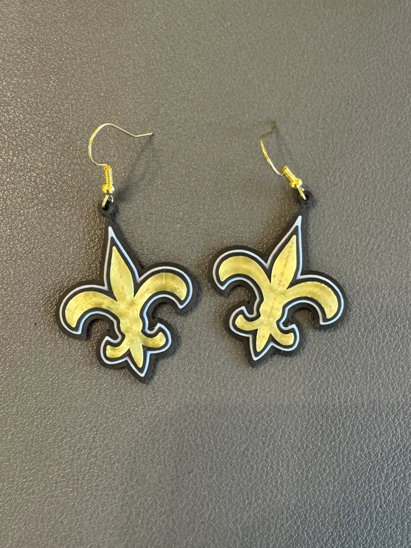 Saints Fleur De Lis Earrings