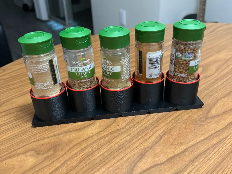 Gridfinity Spice Rack (10 Bottles, round)