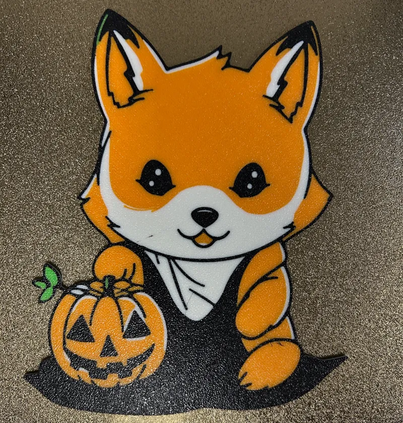 Festive Fox in Halloween Costume