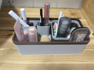 Make Up Organizer with fuzzy Skin