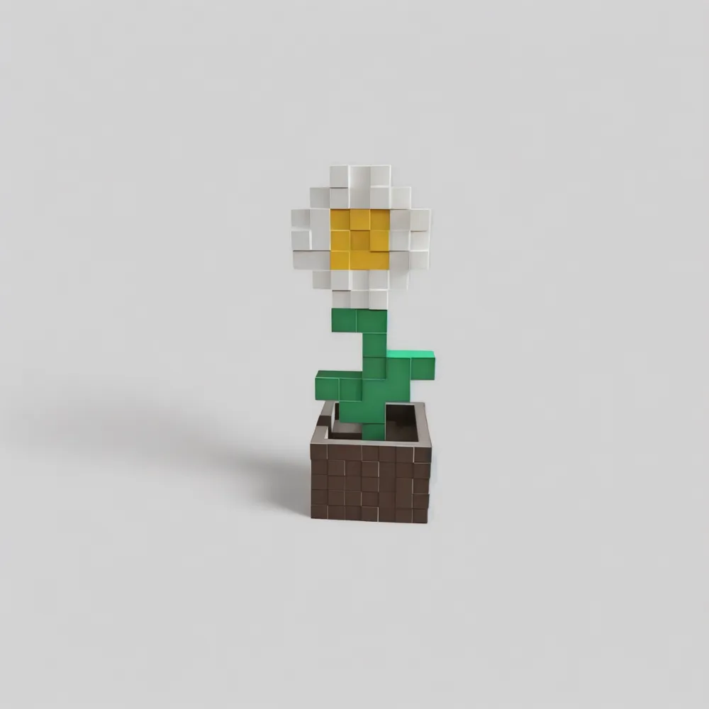 Minecraft Daisy Flower In Pot (No AMS) by Creat3DWorks MakerWorld ...