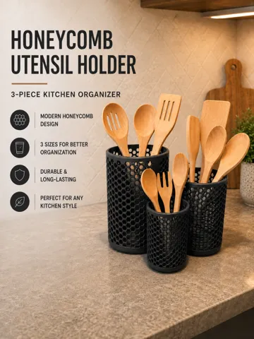 Organizador: Honeycomb Utensil Holder | Kitchen Organizer — vista de referencia 2