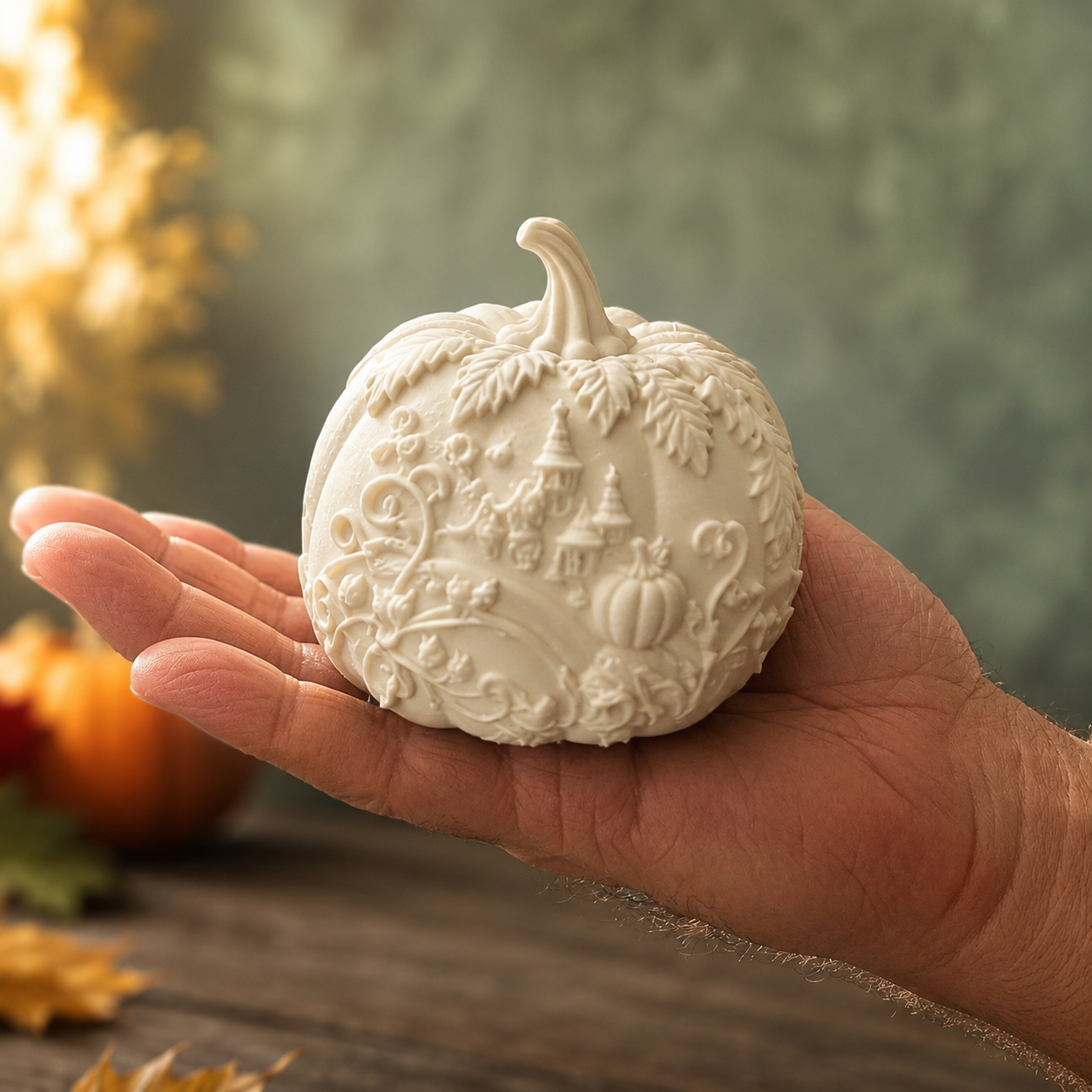 Enchanted Embossed Pumpkin - 1