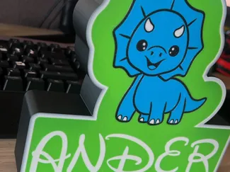 lampara led de dinosaurio