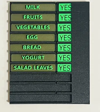 Modular Shopping list fridge magnet