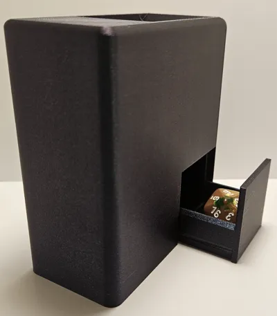 Minimalist Dice Tower With Sliding Tray