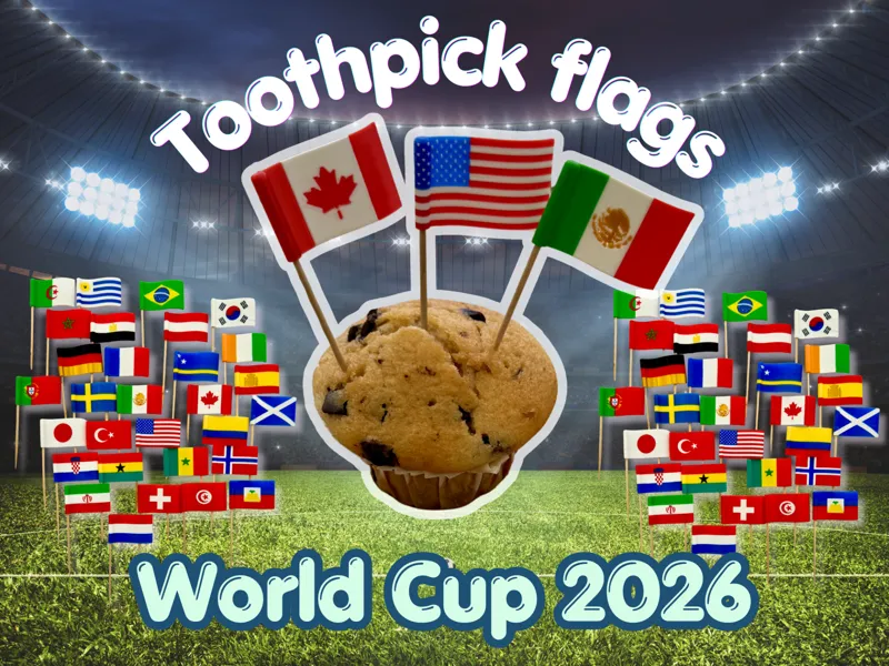 Weltmeisterschaft 2026 Party Zahnstocher Fahnen 