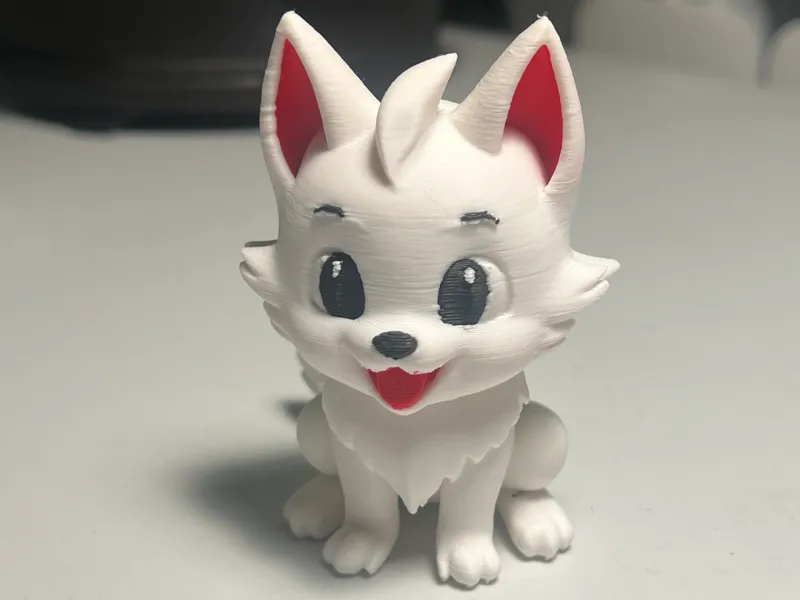 "Yuki the Curious Pup" - Expressionist Chibi Dog