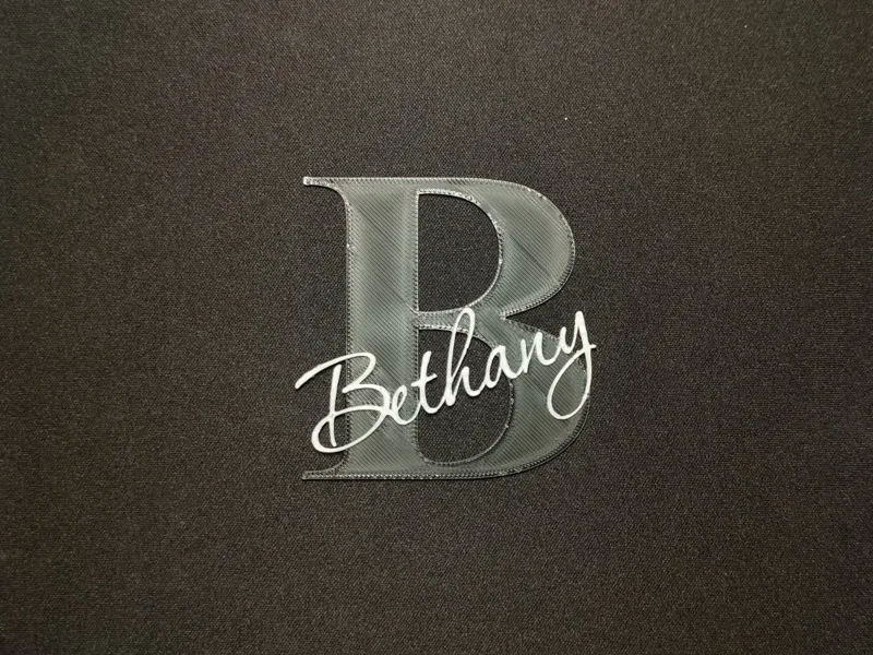 Door Name, Door Sign "Bethany" 2-Color, 6mm Thick