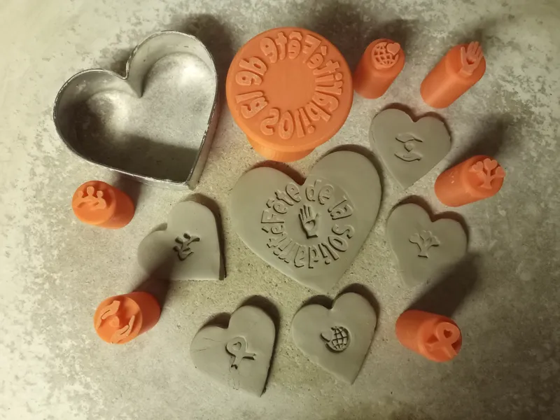 stamps for clay for Solidarity Day