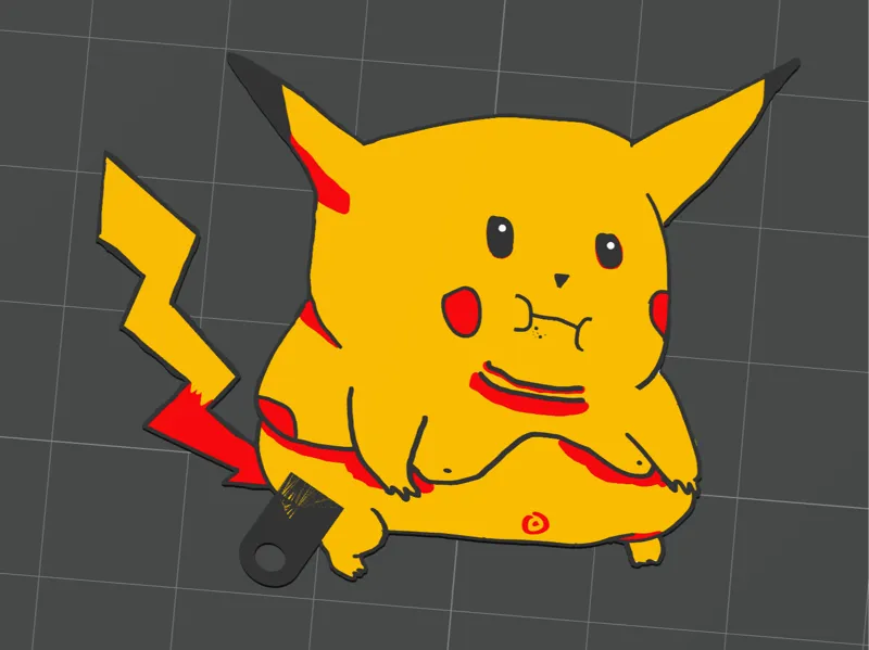 Pikachu Cicciottello - Portachiavi Divertente 