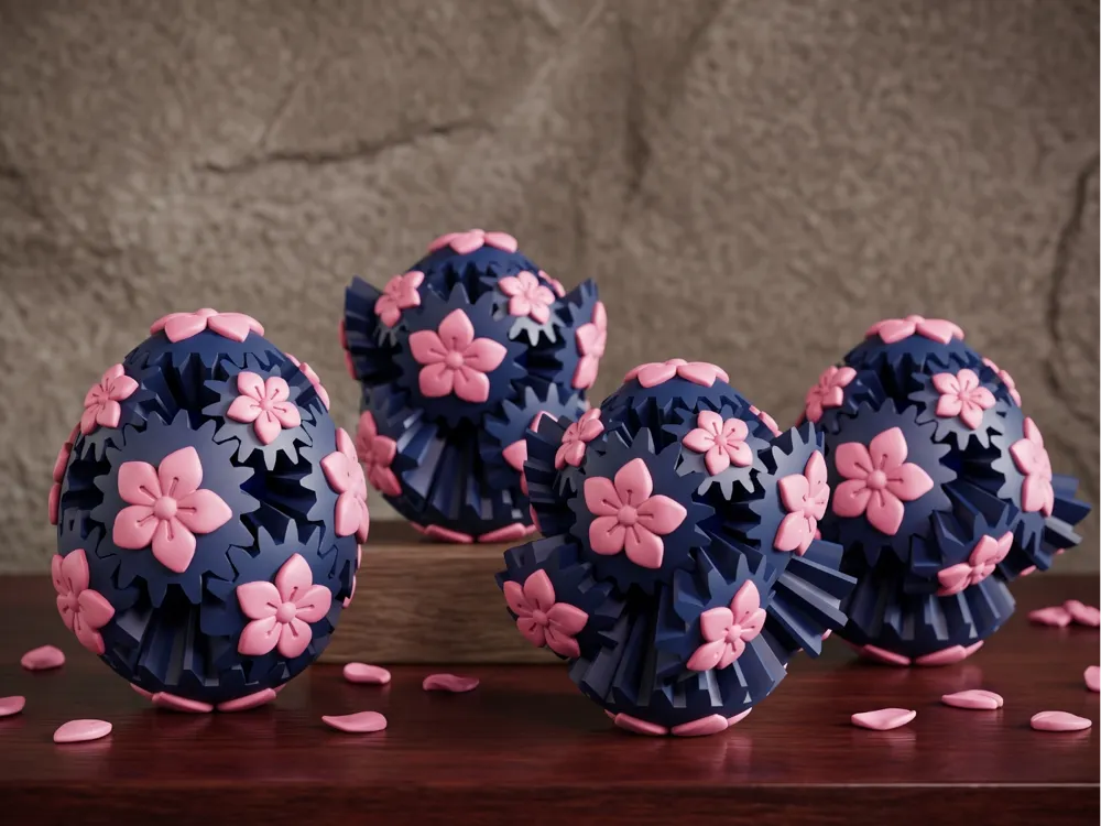 Objeto manipulable: sakura egg gear fidget. Referencia del modelo original.