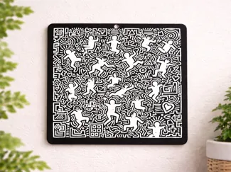Pop Art Line Figures Wall Panel – Keith Haring