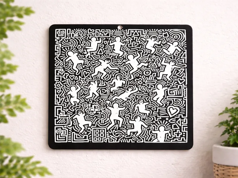 Pop Art Line Figures Wall Panel – Keith Haring