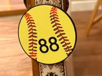 Softball Strap Charm