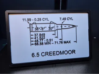 SAAMI-ish 6.5 creedmoor wall art