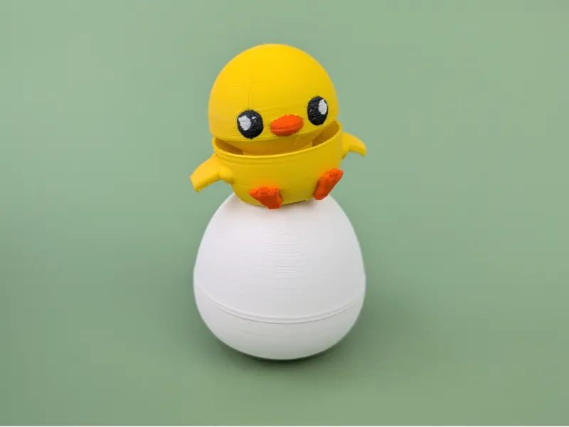 Chicken in Egg - Articulated Easter Figure