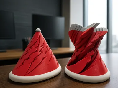 Santa’s Hat Spiral Cone