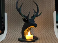 Statue de cerf, porte-bougie LED — photo 2