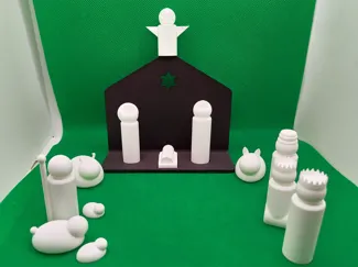 minimalistische Weihnachtskrippe