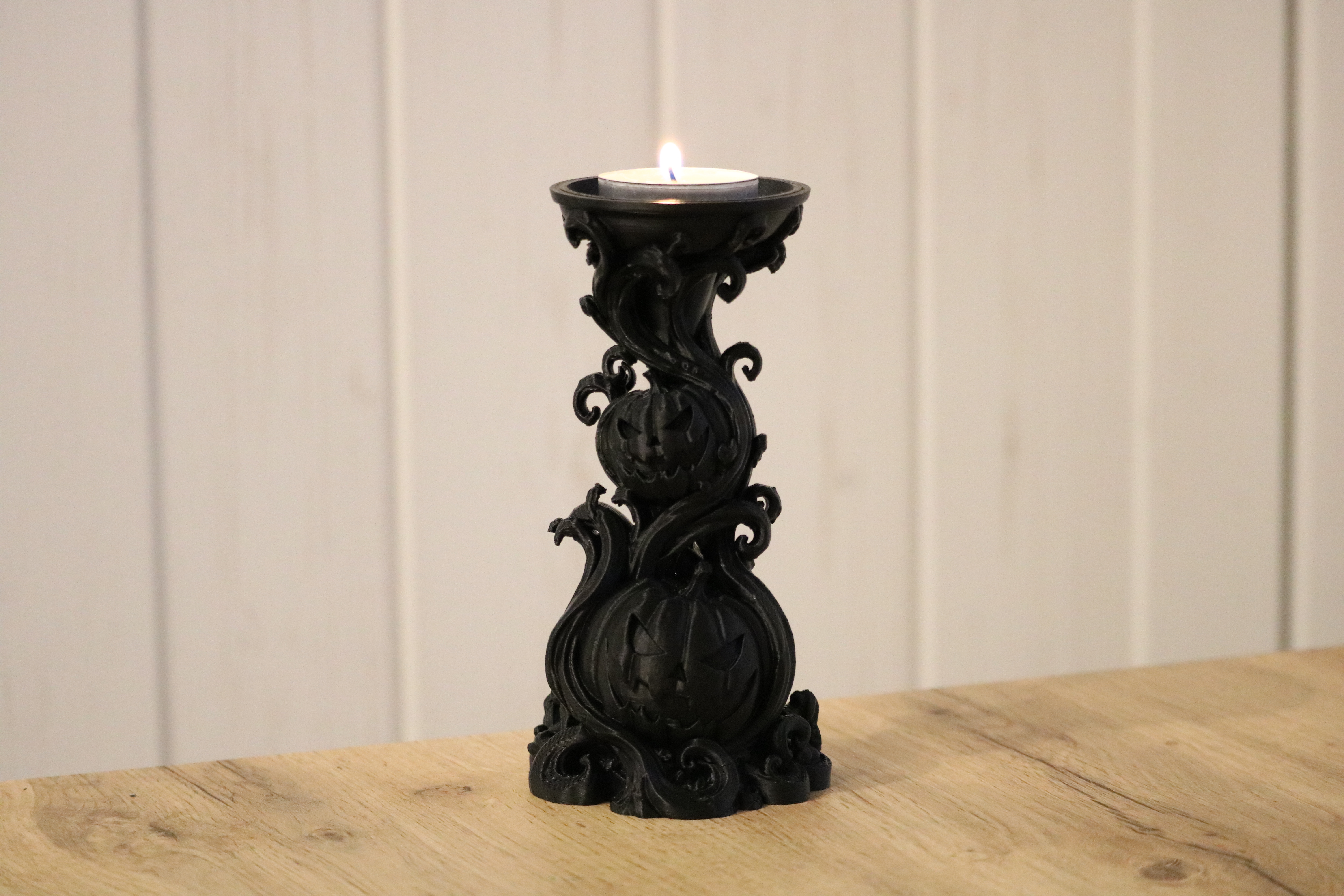 Haunted Pumpkin Candle Holder - 1