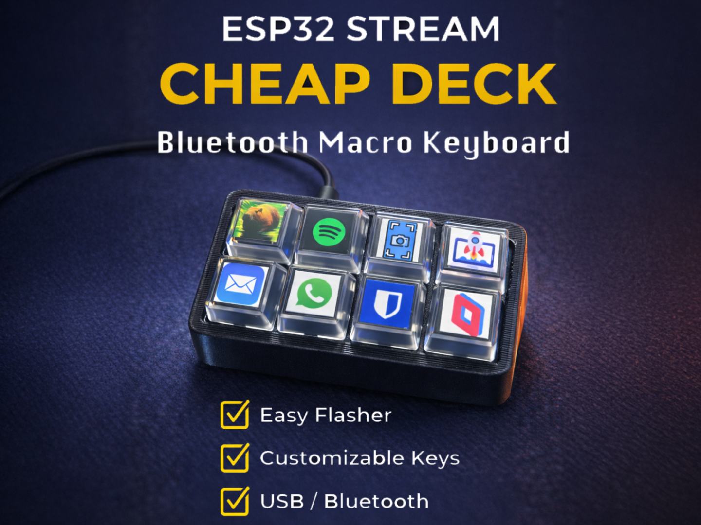 ESP32 Stream Cheap Deck - BLE / USB Macro Keyboard