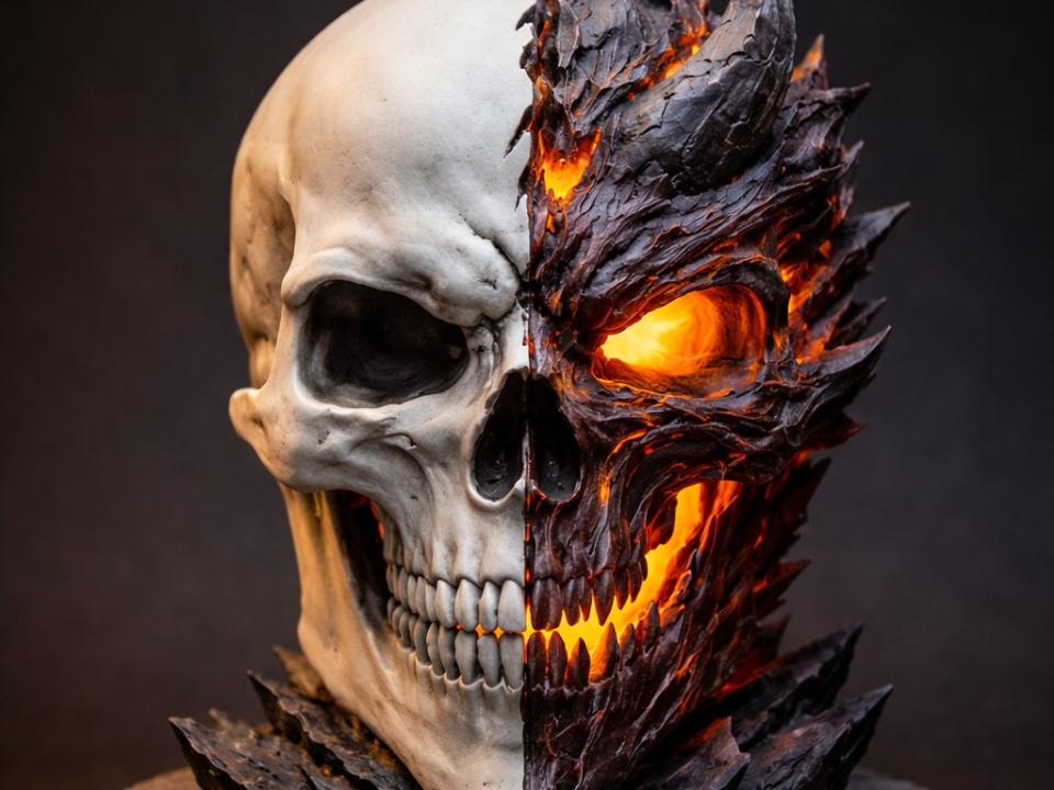 Voidborn Skull – Dark Fantasy Bust