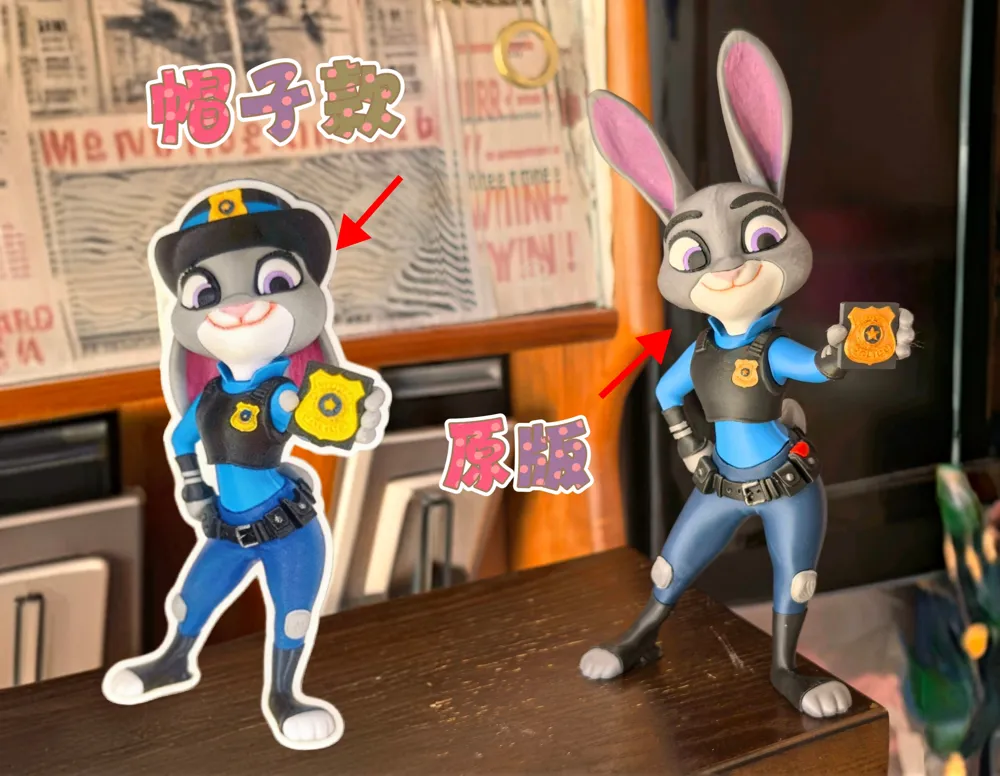 Zootopia Judy Rabbit Police Officer Nick Wilde Multi-color Fully ...