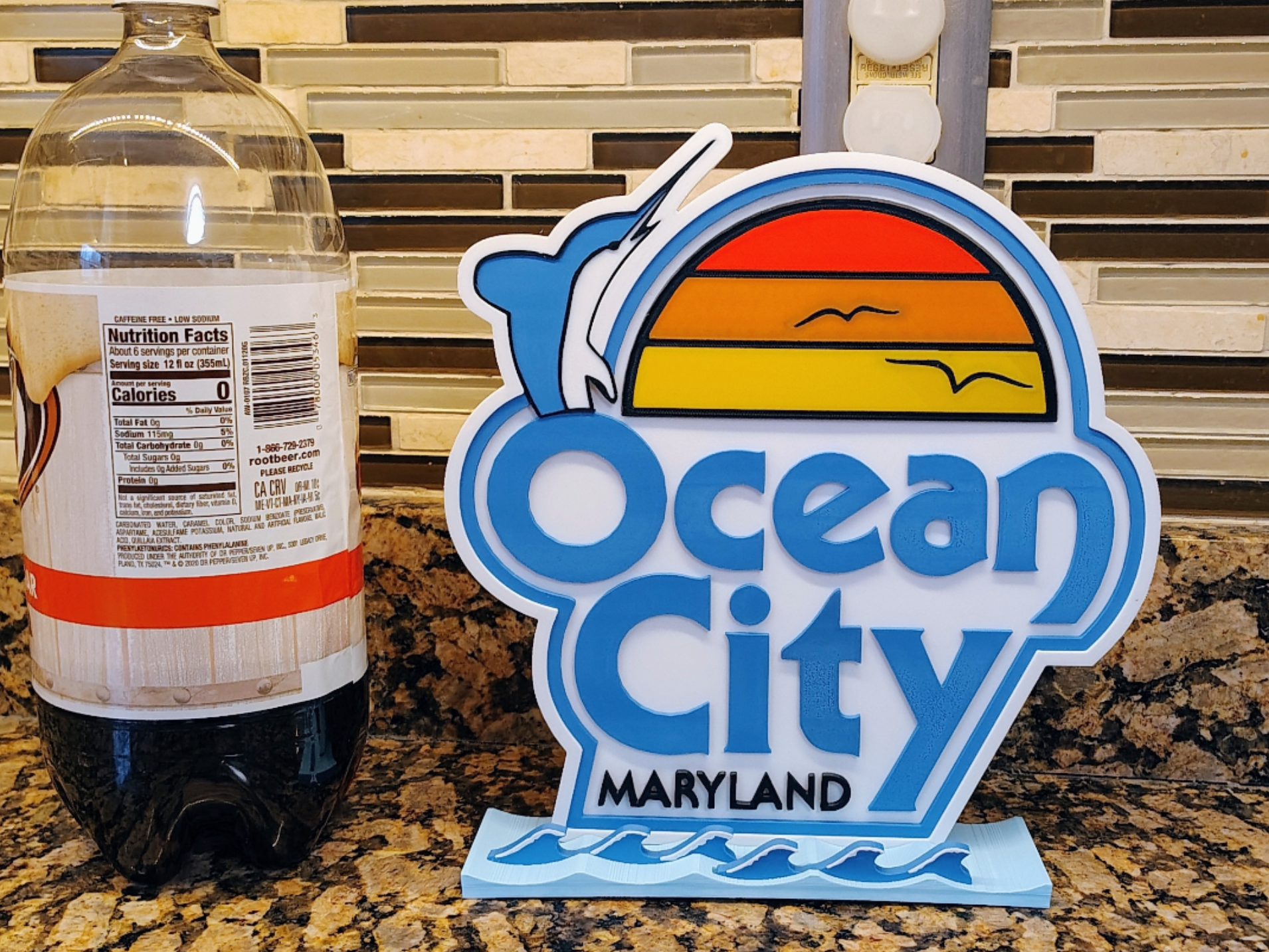 Ocean City Maryland Sign with optional stand (AMS)