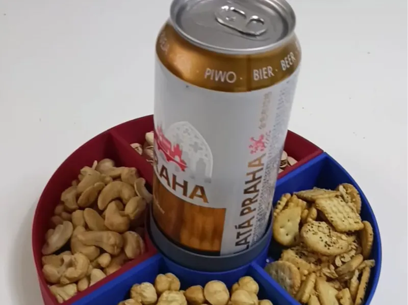 vassoio per snack più bevande