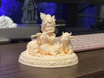 Figura decorativa: Bala Krishna with Sacred Calf — vista de referencia 2