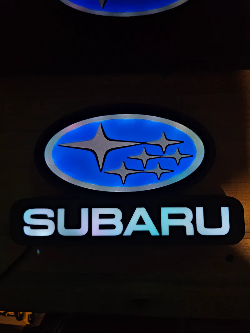 Subaru Logo Light Box Sign