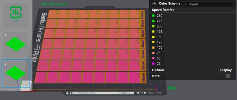 Ironing calibration: larger, speed & flow
