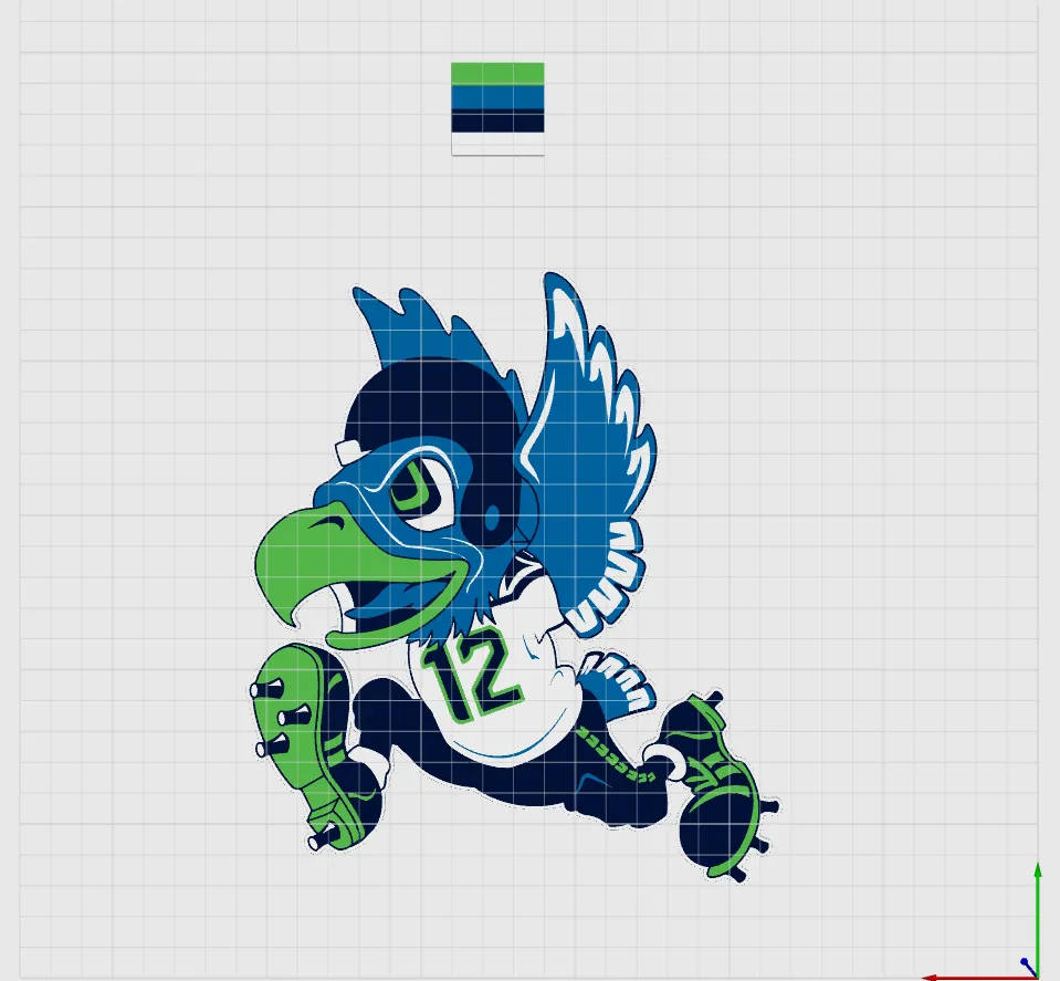 Seattle Seahawks Comic Eagle – Wall Art / Wall Art - Free 3D Print ...