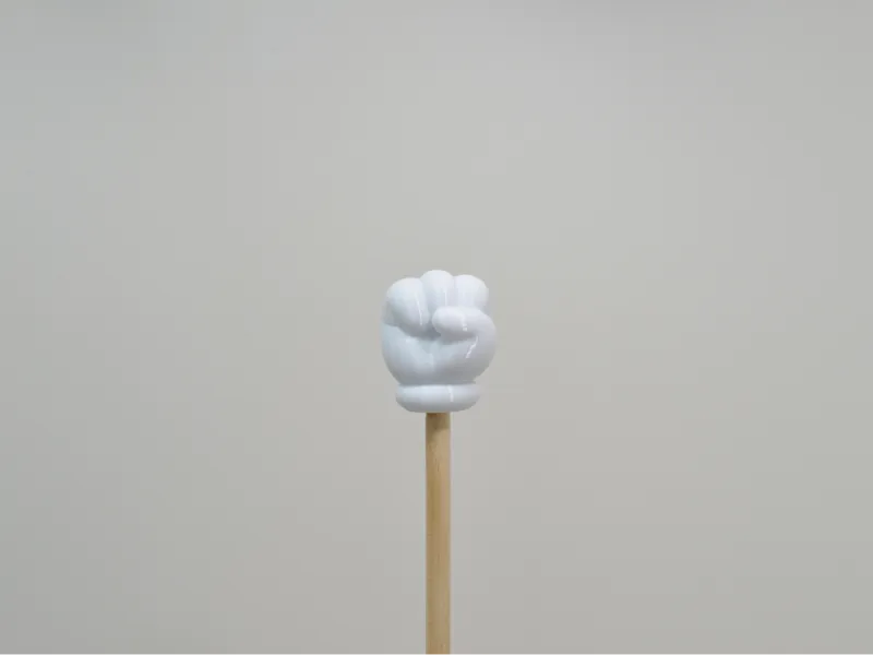 Cartoon Hand Pointer Stick - Rock Sign