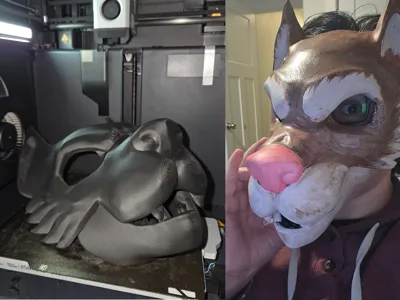 Wolf mask for costumes, cosplay, fursuits and more