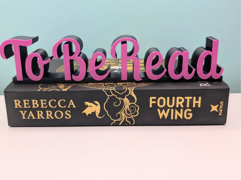 To Be Read Bookshelf Sign