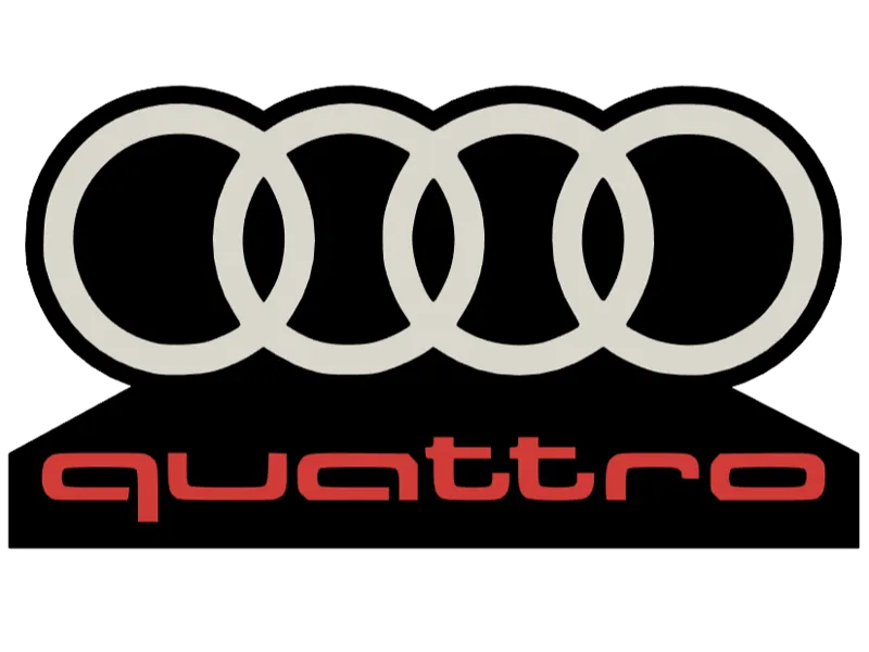 Lichtbox Audi quattro 254x138x33mm