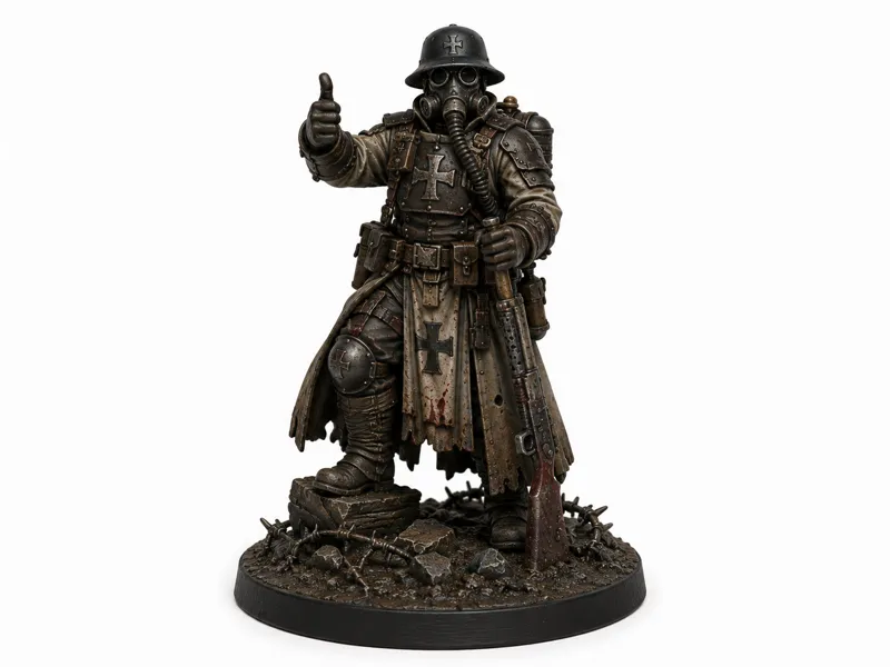 Trench Crusade Thumb up Soldier Miniature