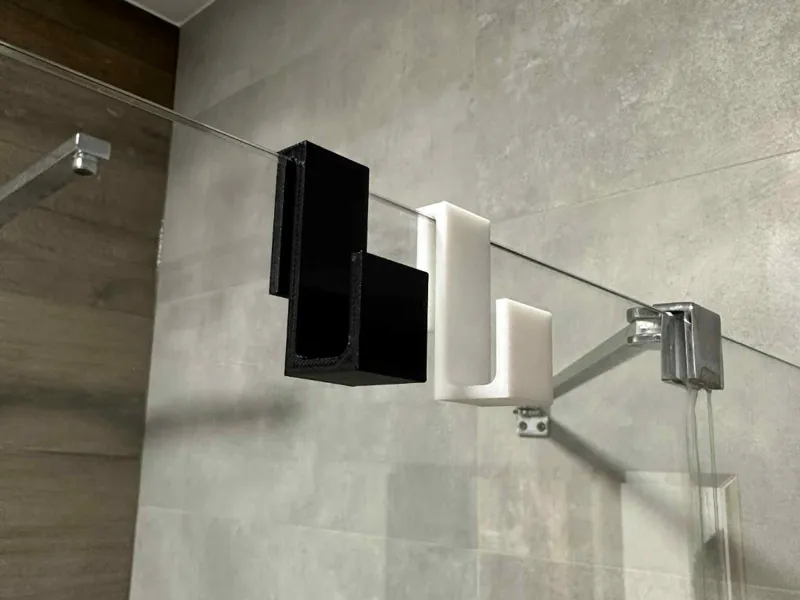 Shower hook (fits thick glass)