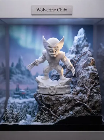 Figura decorativa: Wolverine Chibi Figure | X-Men Action Statue — vista de referencia 3