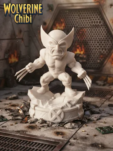 Figura decorativa: Wolverine Chibi Figure | X-Men Action Statue — vista de referencia 4