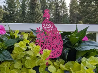 Peacock Garden Stake