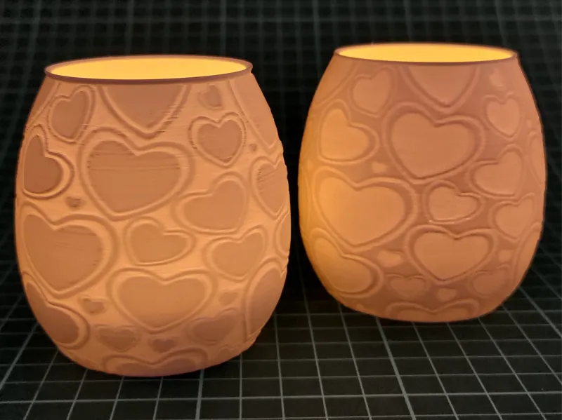 Tealight Valentine Hearts lamp
