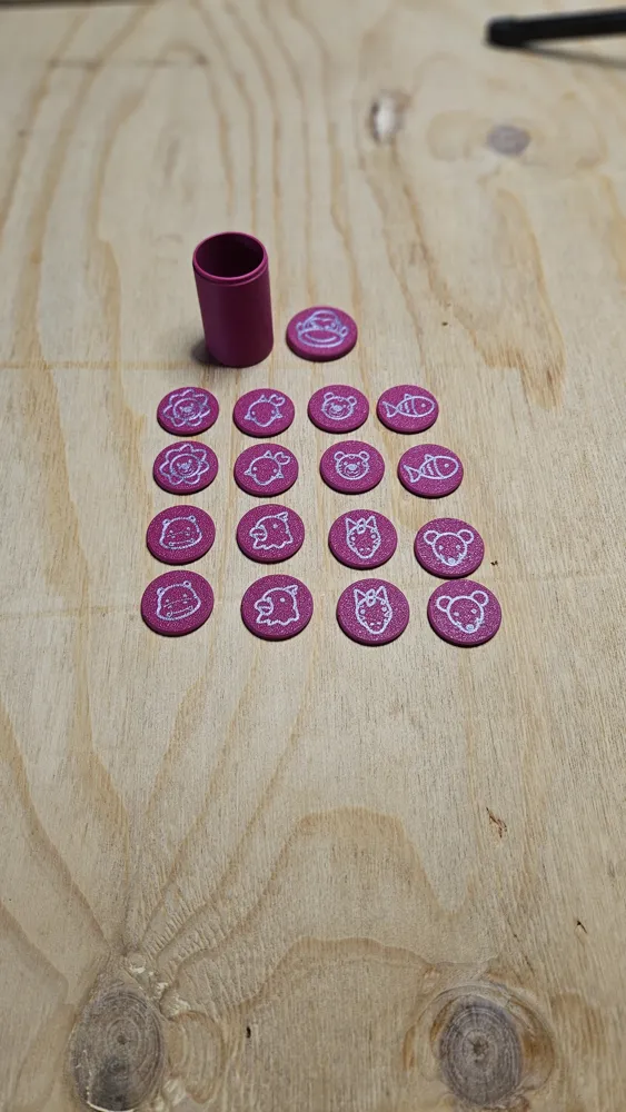 Memory Match Game With Container - Free 3D Print Model - MakerWorld