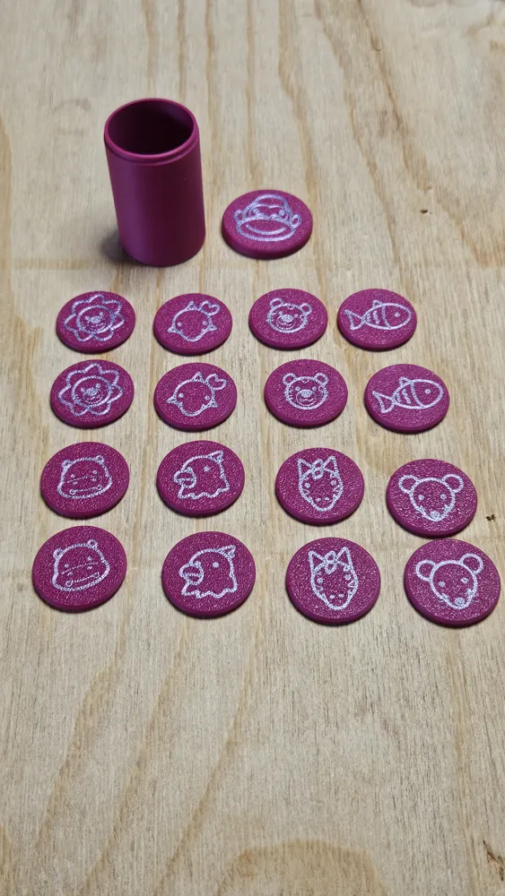 Memory Match Game With Container - Free 3D Print Model - MakerWorld