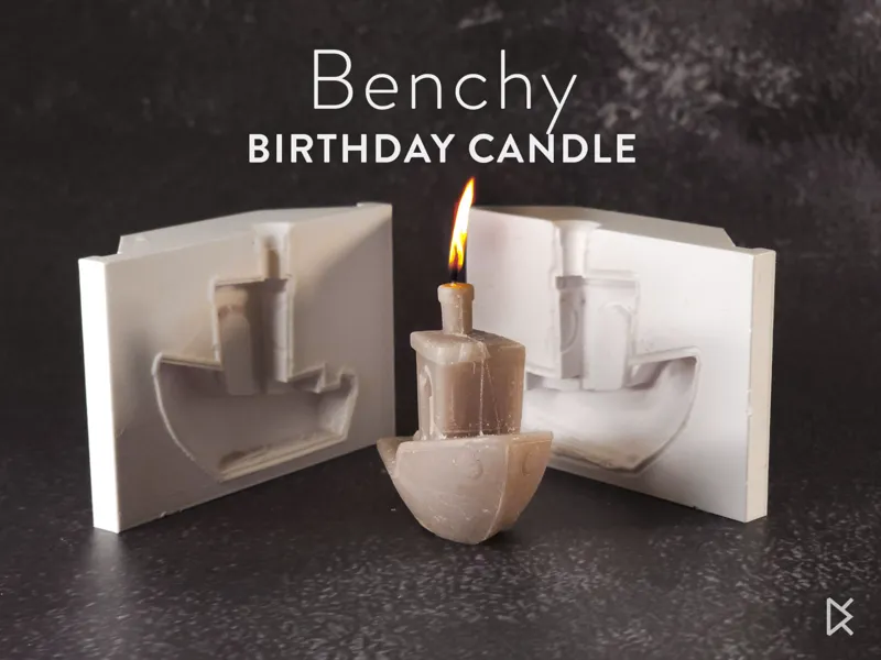 Benchy 10th Anniversary Candle Mold