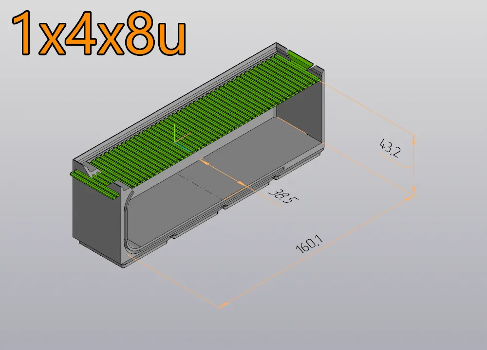 Gridfinity bin with shutter lid V5 - 1x4x5~12 - Free 3D Print Model ...