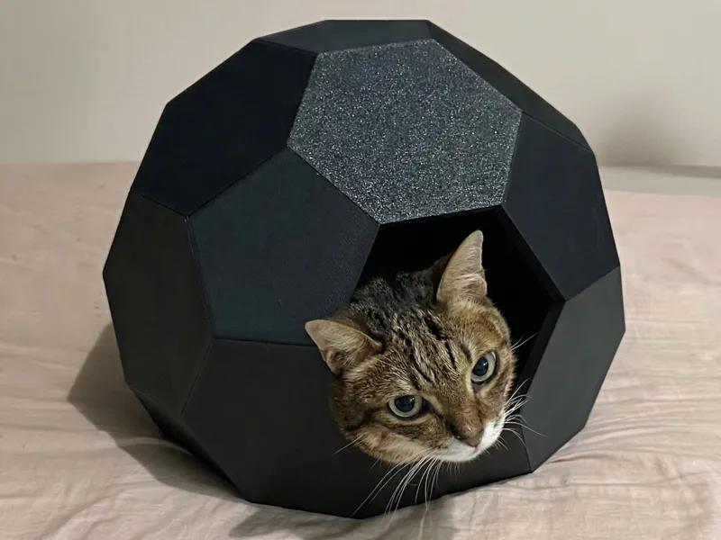 圓頂貓屋(仿生龜殼)|Geodesic Dome Cat House(Tortoise Shell)